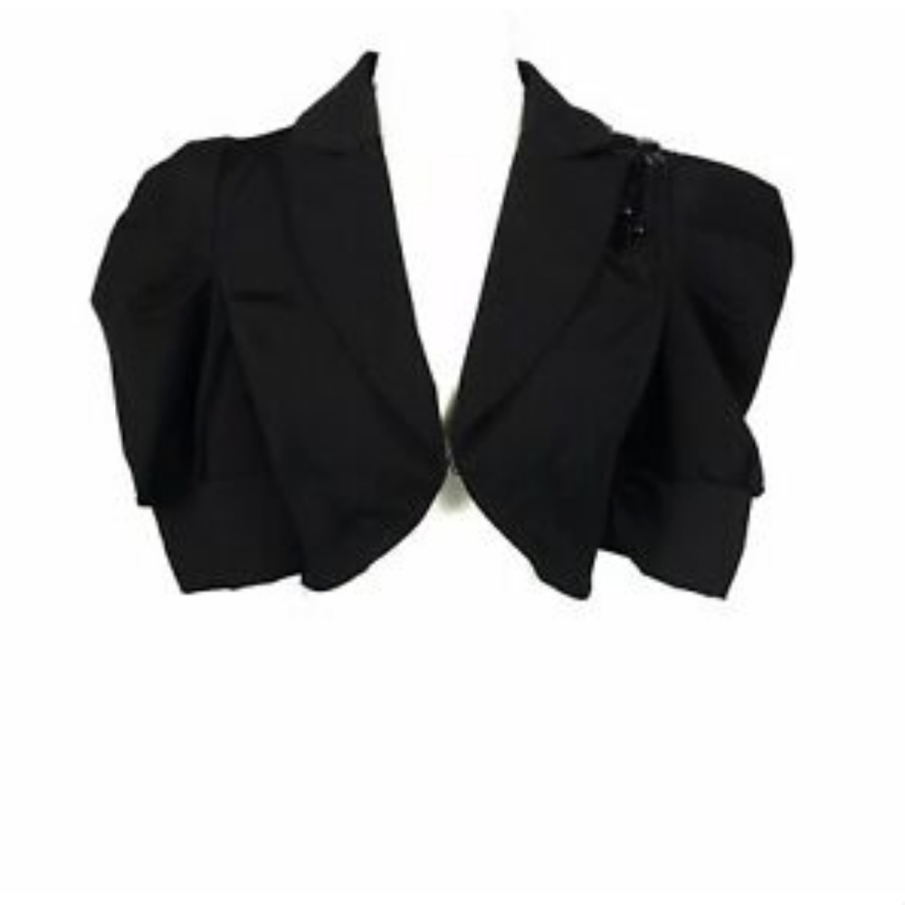 NEW Do & Be Medium Crop Blazer Bolero Jacket Black